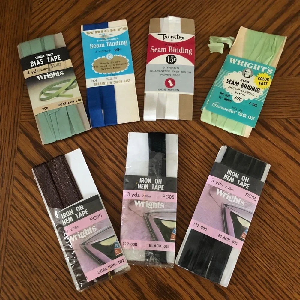 Vintage Bias Tape Seam Binding Assortment